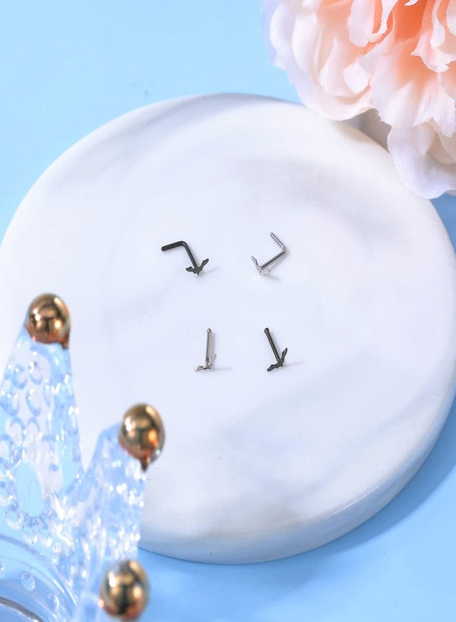 BodyAce Bat Septum Nose Ring Hoops, Surgical Steel Tragus Cartilage Earring Lip Studs, Belly Button Rings Conch Bar Industrial Earrings Labret Jewelry (F:6pcs Nose Studs Rings) - Image 5